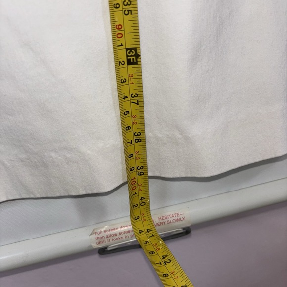 Express Women's Size 10 White Black Trim Sheath Dress Sleeveless Stretch V Neck - Picture 5 of 11